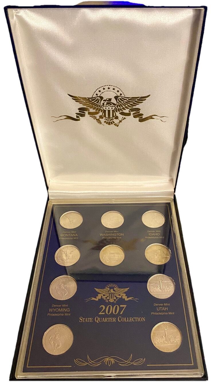 2007 10 State Quarter Collection D&P Mint With COA US Commemorative Gallery